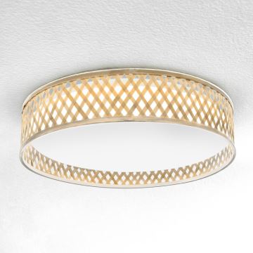 Brilagi - LED Dimmable ceiling light CAMILA LED/48W/230V 3000-6500K bamboo d. 40 cm + remote control