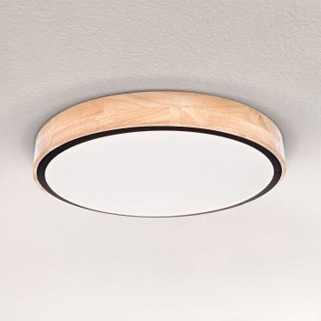 Brilagi - LED Dimmable ceiling light GLORIA LED/48W/230V 3000-6500K oak d. 40 cm + remote control