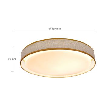 Brilagi - LED Dimmable ceiling light KIANIA LED/48W/230V 3000-6500K d. 43 cm + remote control