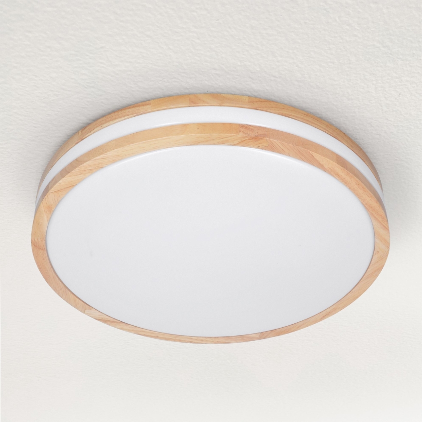 Brilagi - LED Dimmable ceiling light MOLINA LED/48W/230V 3000-6500K oak d. 38 cm + remote control