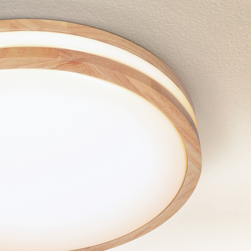 Brilagi - LED Dimmable ceiling light MOLINA LED/48W/230V 3000-6500K oak d. 38 cm + remote control