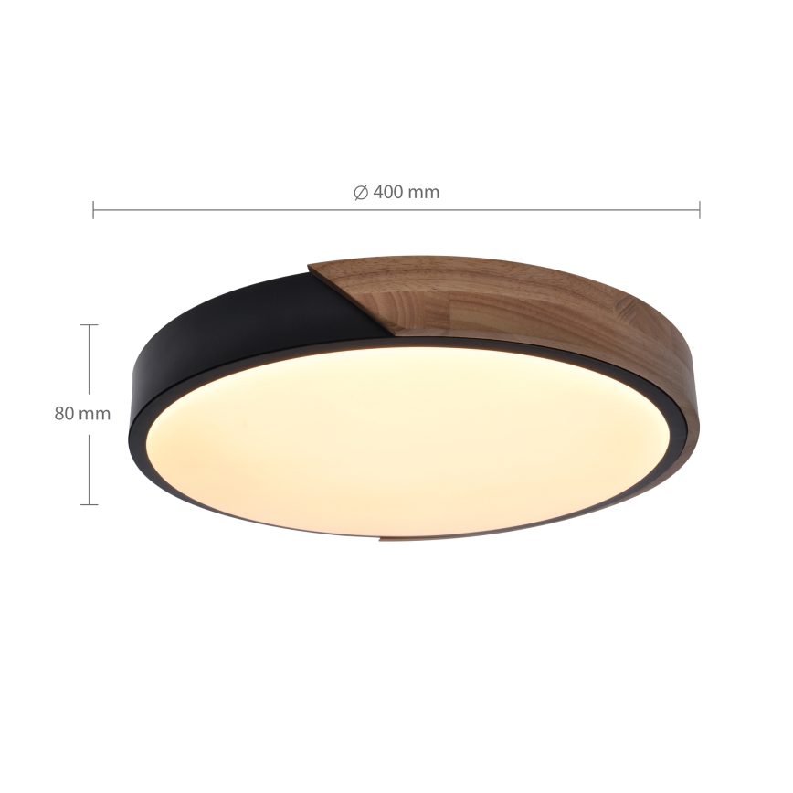 Brilagi - LED Dimmable ceiling light PILANA LED/48W/230V 3000-6500K oak d. 40 cm + remote control