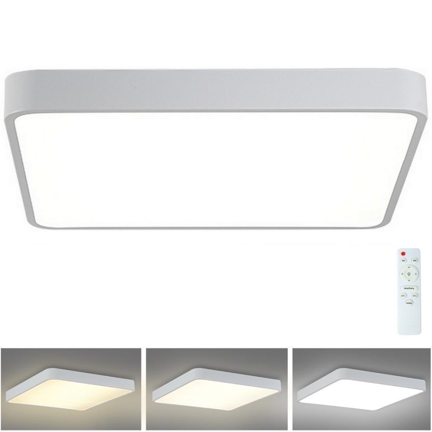 Brilagi - LED Dimmable ceiling light POOL LED/48W/230V 3000-6000K 50x50 cm white + remote control