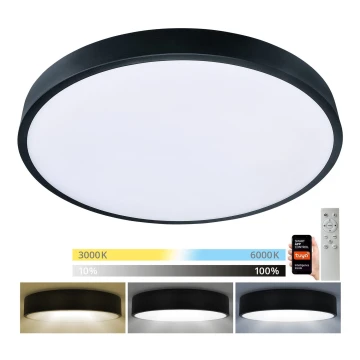 Brilagi - LED Dimmable ceiling light POOL SMART LED/60W/230V 50 cm 3000-6000K Wi-Fi Tuya + remote control black
