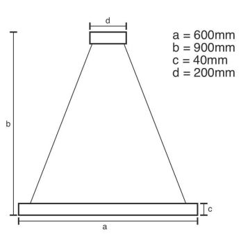 Brilagi - LED Dimmable chandelier on a string CIRCLE LED/42W/230V 3000-6500K brown + remote control