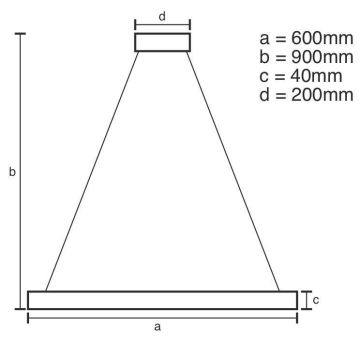 Brilagi - LED Dimmable chandelier on a string CIRCLE LED/42W/230V 3000-6500K + remote control