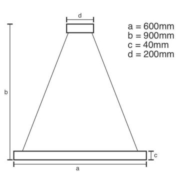 Brilagi - LED Dimmable chandelier on a string CIRCLE LED/42W/230V 3000-6500K + remote control