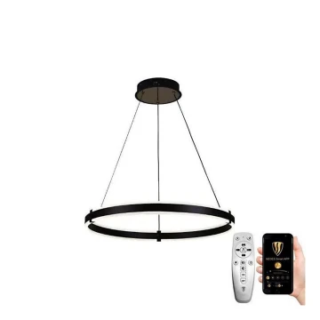 Brilagi - LED Dimmable chandelier on a string CIRCLE LED/85W/230V 3000-6500K black + remote control