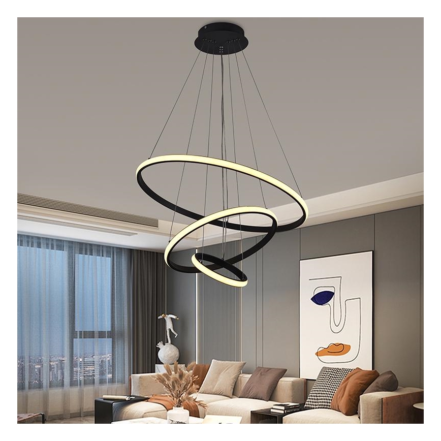 Brilagi - LED Dimmable chandelier on a string CIRCLE LED/90W/230V 3000-6500K + remote control