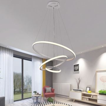 Brilagi - LED Dimmable chandelier on a string CIRCLE LED/90W/230V 3000-6500K + remote control