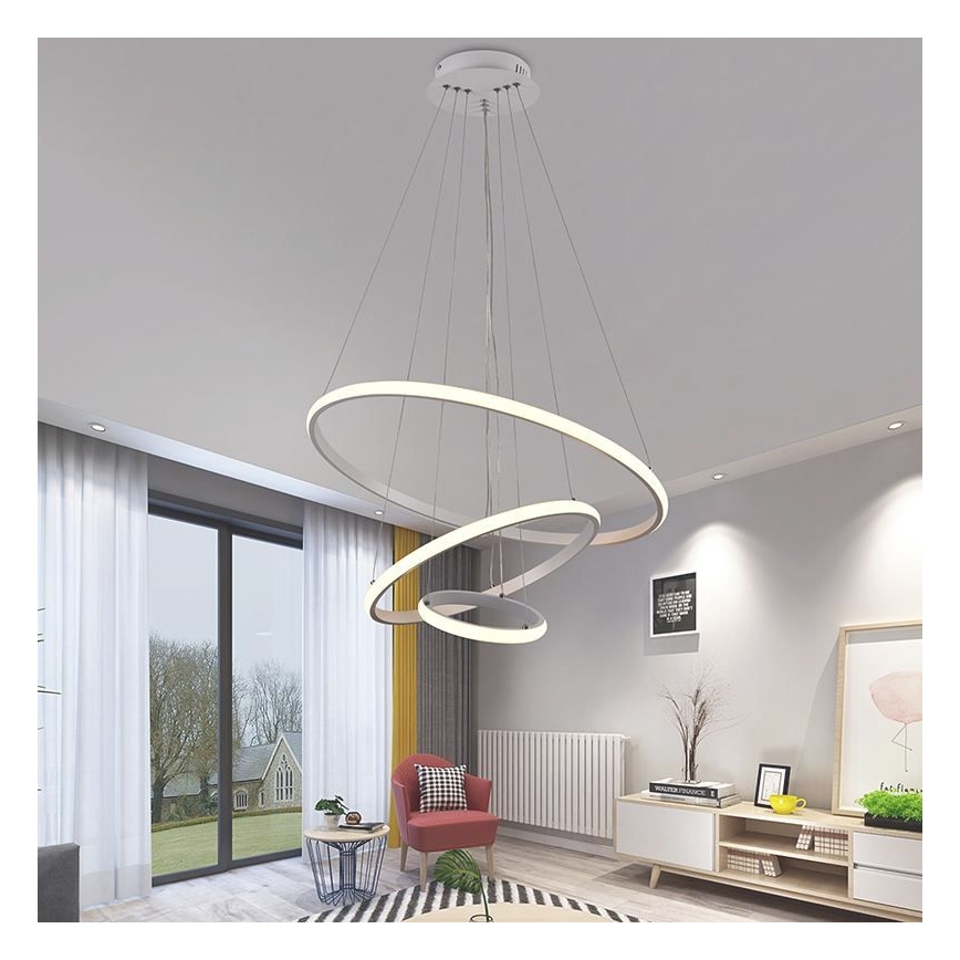 Brilagi - LED Dimmable chandelier on a string CIRCLE LED/90W/230V 3000-6500K + remote control