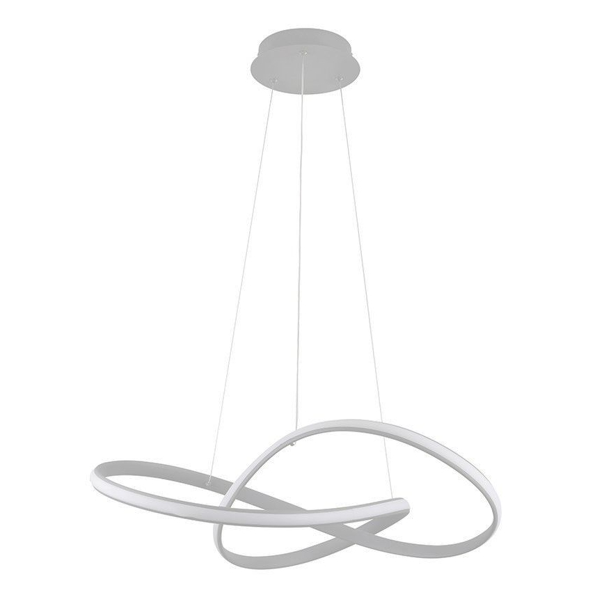 Brilagi - LED Dimmable chandelier on a string COSMOWAVE LED/70W/230V 3000-6500K silver + remote control