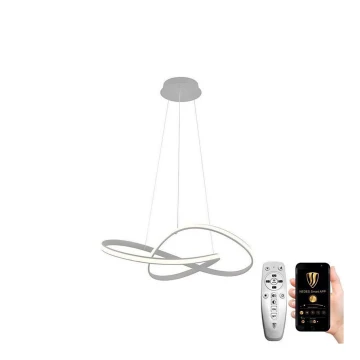 Brilagi - LED Dimmable chandelier on a string COSMOWAVE LED/70W/230V 3000-6500K silver + remote control