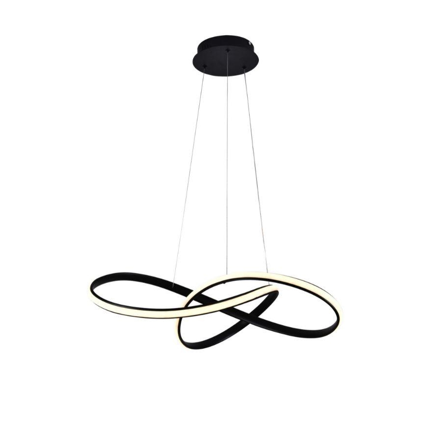 Brilagi - LED Dimmable chandelier on a string COSMOWAVE LED/70W/230V black + remote control