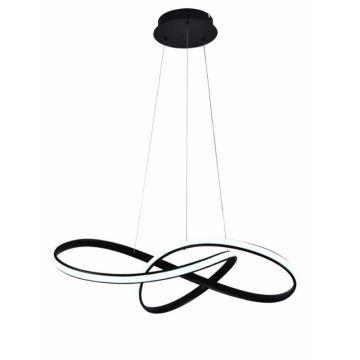 Brilagi - LED Dimmable chandelier on a string COSMOWAVE LED/70W/230V black + remote control