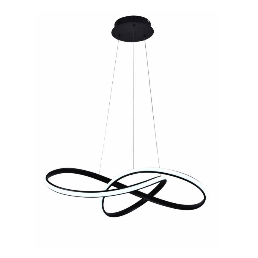 Brilagi - LED Dimmable chandelier on a string COSMOWAVE LED/70W/230V black + remote control