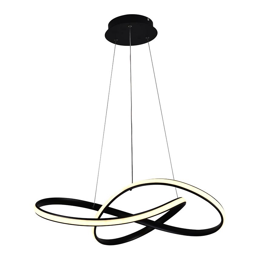 Brilagi - LED Dimmable chandelier on a string COSMOWAVE LED/70W/230V black + remote control