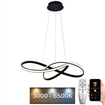 Brilagi - LED Dimmable chandelier on a string COSMOWAVE LED/70W/230V black + remote control