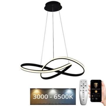 Brilagi - LED Dimmable chandelier on a string COSMOWAVE LED/70W/230V black + remote control