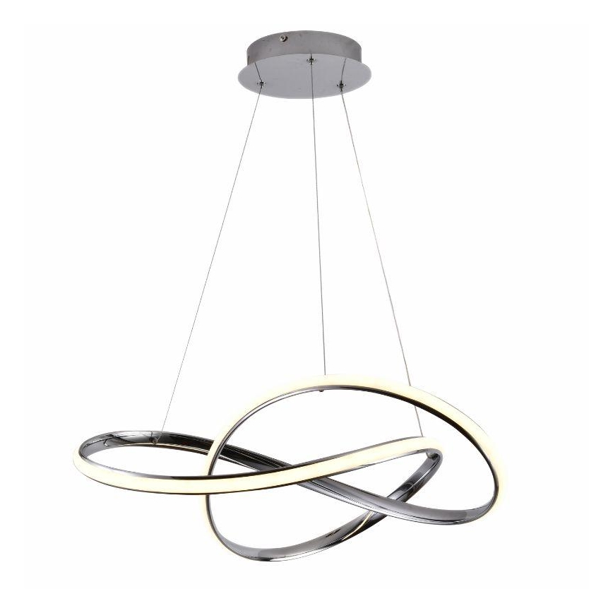 Brilagi - LED Dimmable chandelier on a string COSMOWAVE LED/70W/230V chrome + remote control