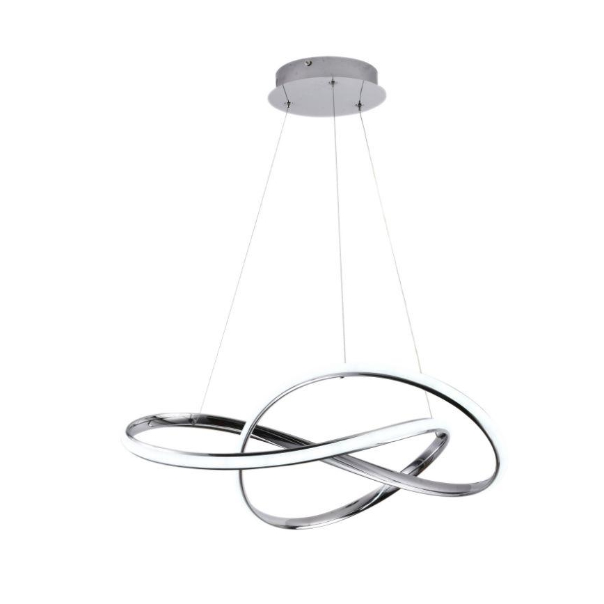 Brilagi - LED Dimmable chandelier on a string COSMOWAVE LED/70W/230V chrome + remote control