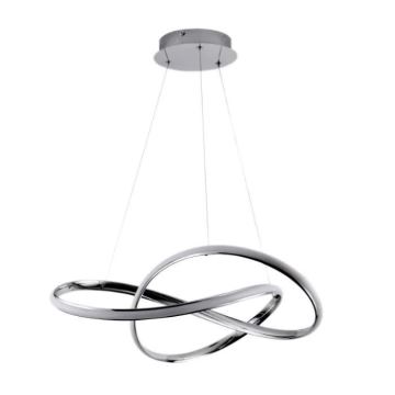 Brilagi - LED Dimmable chandelier on a string COSMOWAVE LED/70W/230V chrome + remote control