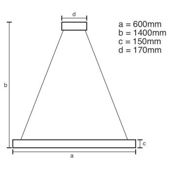 Brilagi - LED Dimmable crystal chandelier on a string HALO LED/40W/230V + remote control