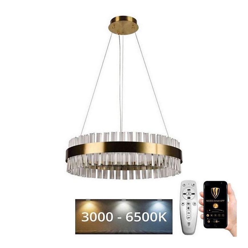 Brilagi - LED Dimmable crystal chandelier on a string HALO LED/40W/230V + remote control