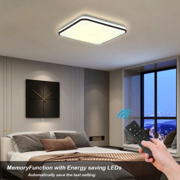 Brilagi - LED Dimmable ceiling light SMART LED/28W/230V 3000-6000K 40x40 cm Wi-Fi Tuya + remote control