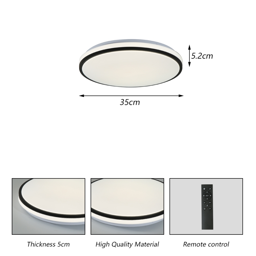 Brilagi - LED Dimmable ceiling light SMART LED/28W/230V 3000-6000K d. 35 cm Wi-Fi Tuya + remote control