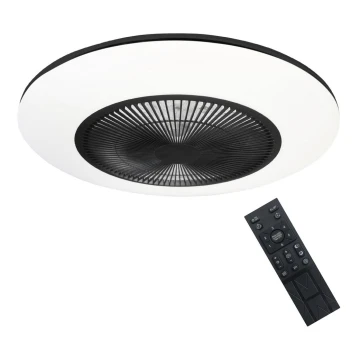 Brilagi - LED Dimmable light with a fan AURA LED/38W/230V 3000-6000K black + remote control