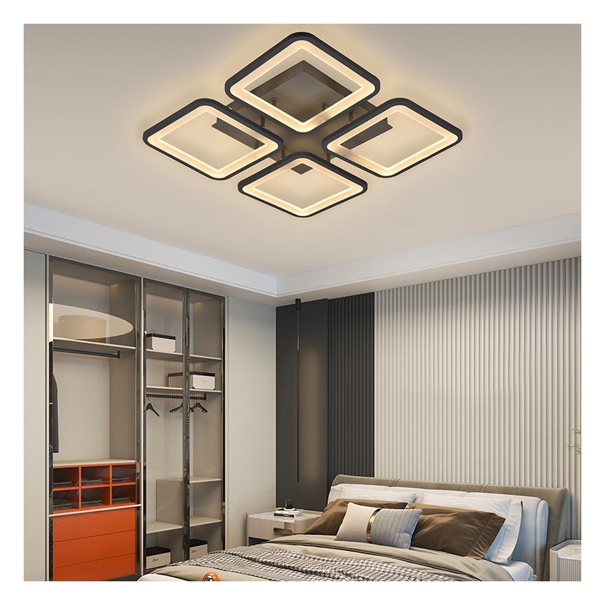 Brilagi - LED Dimmable surface-mounted chandelier SQUARED LED/85W/230V 3000-6500K + remote control