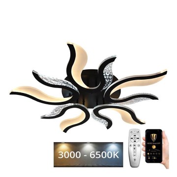 Brilagi - LED Dimmable surface-mounted chandelier TWIST LED/65W/230V 3000-6500K black + remote control