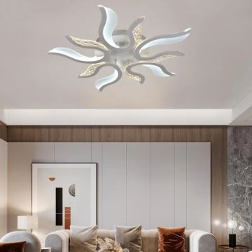 Brilagi - LED Dimmable surface-mounted chandelier TWIST LED/65W/230V 3000-6500K white + remote control