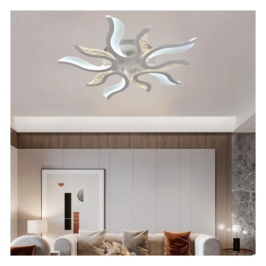 Brilagi - LED Dimmable surface-mounted chandelier TWIST LED/65W/230V 3000-6500K white + remote control