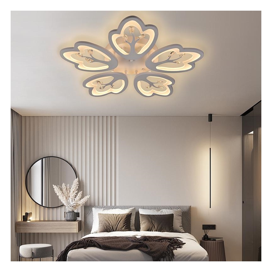 Brilagi - LED Dimmable surface-mounted chandelier TWIST LED/80W/230V 3000-6500K white + remote control