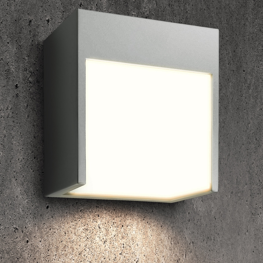 Brilagi - LED Outdoor wall light TERNI LED/12W/230V grey IP44