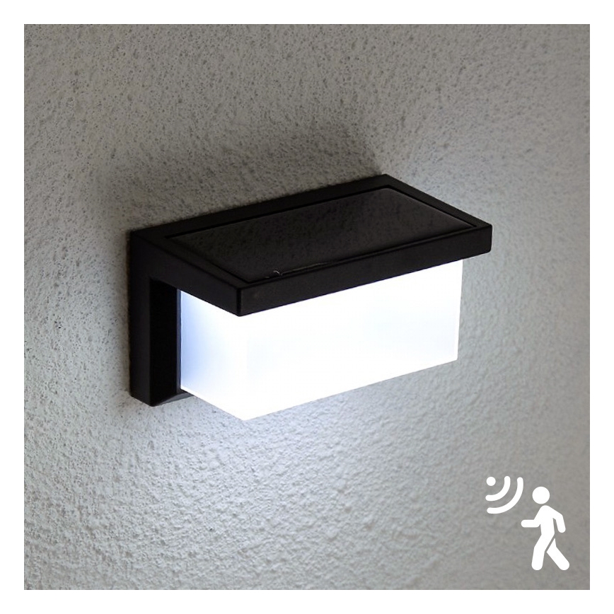 Brilagi - LED Solar wall light with sensor BRICK LED/12W/5,5V IP65