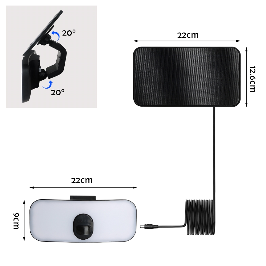 Brilagi - LED Solar wall light with sensor ROOF LED/13W/5V IP65