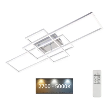 Brilo - LED Dimmable surface-mounted chandelier FRAME LED/51W/230V 2700-5000K chrome + remote control