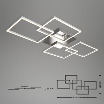 Briloner 3091-018 - LED Dimmable ceiling light FRAME LED/30W/230V chrome