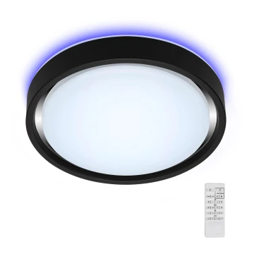 Briloner 3227-015 - LED RGB Dimmable ceiling light with sensor TALENA LED/24W/230V black + remote control