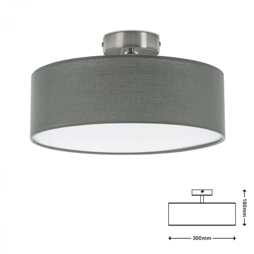 Briloner 3375-024 - Ceiling light 1xE27/40W/230V d. 30 cm grey