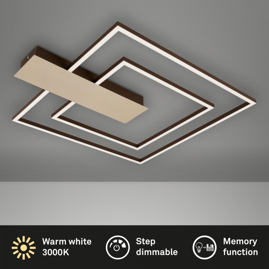 Briloner 3545-017 - LED Dimmable ceiling light NICO LED/25W/230V gold