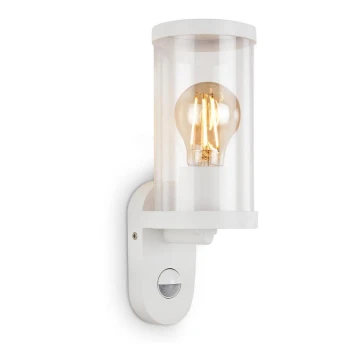 Briloner 3628-016 - Outdoor wall light with a sensor 1xE27/12W/230V IP44 white