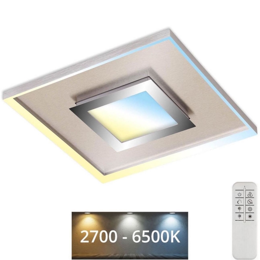 Briloner 3641-012 - LED Dimmable ceiling light FRAME LED/30W/230V 2700-6500K chrome + remote control