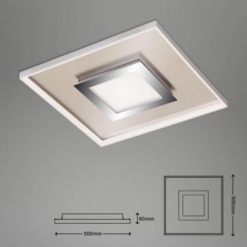 Briloner 3641-012 - LED Dimmable ceiling light FRAME LED/30W/230V 2700-6500K chrome + remote control