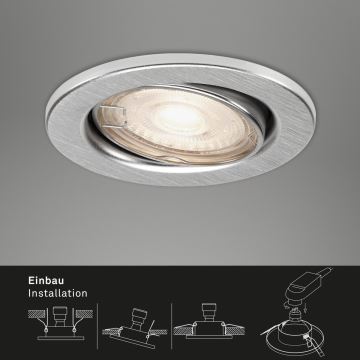 Briloner 7144-039 - Set 3x LED Bathroom recessed light SLIDE 1xGU10/4W/230V IP23