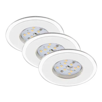 Briloner 7197-036-SET 3x LED Dimmable bathroom recessed light LED/4,5W/230V IP44