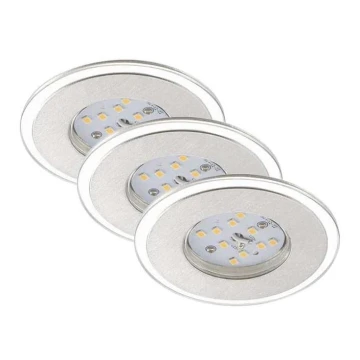 Briloner 7197-039-SET 3x LED Dimmable bathroom recessed light LED/4,5W/230V IP44